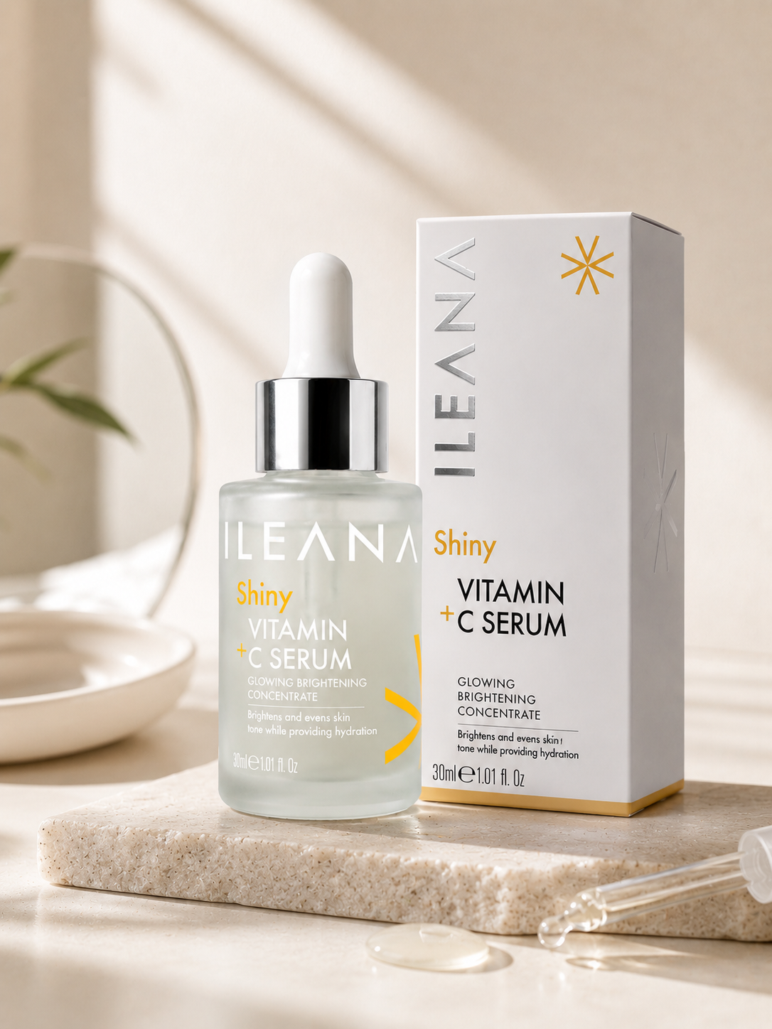 Yapay zeka ile oluşturulmuş C vitamini serum görseli
